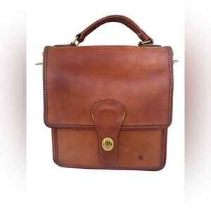 Coach Vintage British Tan Leather Station Messenger Satchel- Style 7722 NewYork